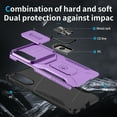 thumbnail image 3 of ELEHOLD for Samsung Galaxy S25 Edge Case with Slide Cover Protector 360° Rotation Metal Ring Kickstand Impact-Resistant Shockproof Support Magnetic Car Mount Rugged Case ,Purple, 3 of 8