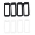 thumbnail image 4 of FELTECHELECTR 8Pcs White Watch Band Fastener Rings Silicone for Durable 20mm, 4 of 8