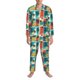 thumbnail image 3 of Fotbe Colorful Hawaii Palms Pijama de Hombre con Estampado de Manga Larga, Conjunto de 2 Piezas, Ropa de Dormir Suave y Cómoda con Bolsillos-X-Large, 3 of 7