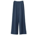 thumbnail image 4 of iHPH7 Trousers Pants for Women Gaucho Pants for Women Straight Leg Pants Women Lounge Pants Women Wide Leg Pants Woman Palazzo Pants for Women Loose Pants for Women Navy 3XL, 4 of 4