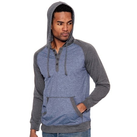 True Rock Men s Lightweight Pullover Hoodie (Navy/Charcoal 7704 Small)