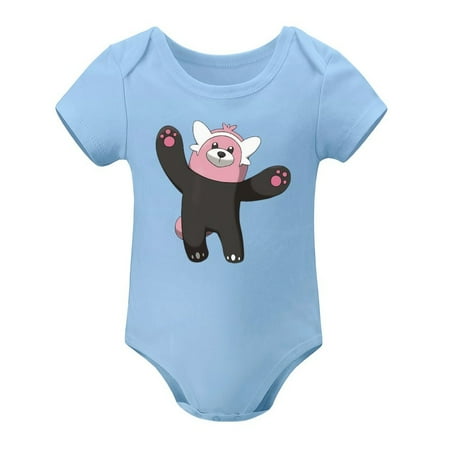 

Pokemon Newborn Sky Blue Climbing Bodysuit Baby Boys&Girls Short Sleeve Tops 12 Months