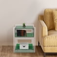 thumbnail image 5 of Acrylic Side Table, Acrylic Nightstand for Bedroom, Side Table for Living Room, Bedrooms, Offices, and More (15.7*11.8*19.7in)-Green, 5 of 11