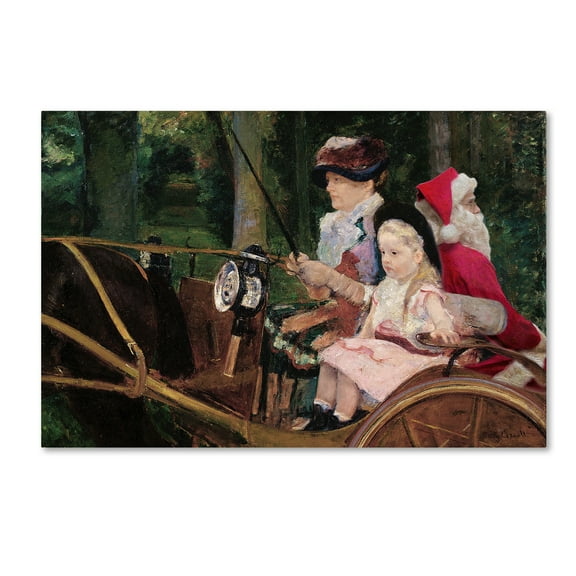 Trademark Fine Art 'Cassatt - A Woman And A Girl Driving' Canvas Art by Ed Wheeler