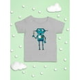 thumbnail image 3 of Robot Holding A Flower T-Shirt Infant -Image by Shutterstock,  12 Months, 3 of 4