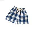 thumbnail image 2 of Liyamei Boys Drawstring Plaid Shorts with Loose Fit for Summer Size 2-10,Blue, 2 of 4