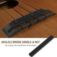 thumbnail image 4 of Ebony Ukulele Bridge Saddle and Nut for 4 Strings Ukuleles Musical Instrument Repair Parts, 4 of 8