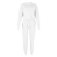 thumbnail image 3 of LYXSSBYX Sweatsuits 2pcs Sets Womens Women Color Leisure Time Loose Sweater Athletic Wear Long Sleeves Suit, 3 of 5