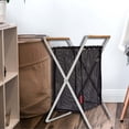 thumbnail image 3 of Cesta de lavandería de malla plegable con asas Cesta de almacenamiento Bolsa de ropa de lavado Soporte blanco Zulema Cesto de ropa de malla, 3 of 8