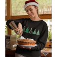 thumbnail image 2 of Christmas Trees flat line drawing Sweatshirt Women Sweatshirt Small Black, 2 of 5