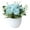 Blue, variant on ZTTD Artificial Flowers with Vase, 1Pcs White Silk Roses in Pot, Fake Flowers Artificial Plants Indoor for Home Kitchen Office Dining Centerpiece Table Decorations