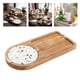 thumbnail image 5 of Bandeja de madera para servir, plato de madera de acacia con posavasos de cerámica, platos para ensalada, tabla A, 5 of 9