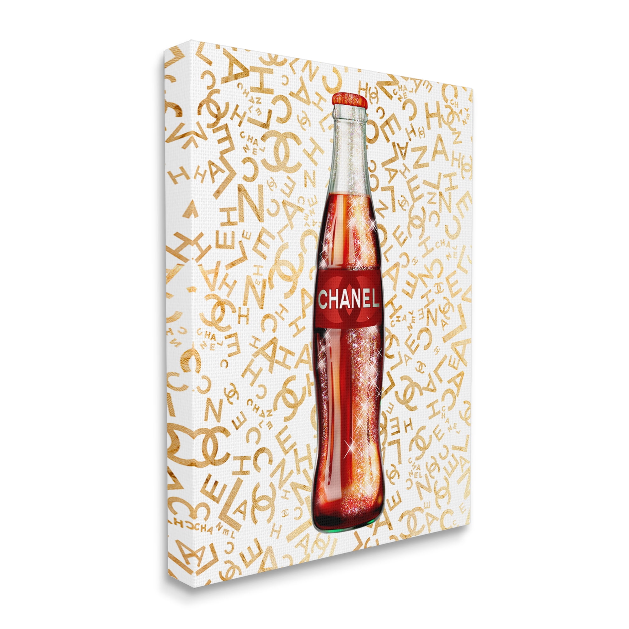 Stupell Industries Trendy Glam Pattern Vintage Style Soda Bottle Graphic Art Gallery Wrapped Canvas Print Wall Art, Design by Ziwei Li