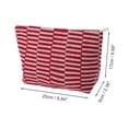 thumbnail image 2 of Unique Bargains 1 Pc Knitted Stripes Makeup Bag White Red Polyester, 2 of 5