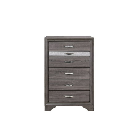 Global Furniture USA Seville Melamine Wood Gray 6-Drawer Chest