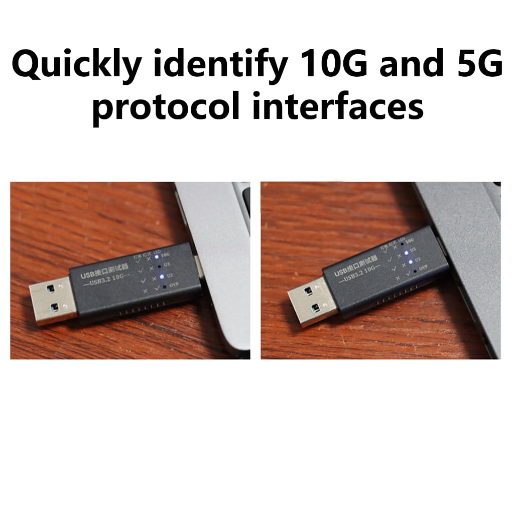 AOOOWER USB C to USB 3.2 Type A Adapter Supports 10Gbps Data Rate and Fast Charging with LED Voltages Display