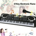 thumbnail image 4 of 61-key Children's Electronic Piano Keyboard Portable Educational Toy Musical Instrument Organ With Mike Children's Beginner Gift 37 key black, 4 of 6