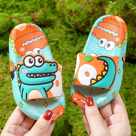 

Daqian House Slippers for Kids on Clearance Boys Cute Cartoon Slippers Soft Breathable Anti-Slip Bedroom Home Slippers Kids Slippers for Girls
