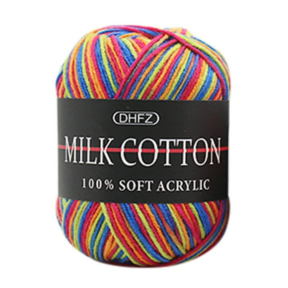Yarn for Crocheting Colorful Hand Knitting 50G Knitting Crochet Milk Soft Baby Cotton Wool Yarn Yarn for Knitting