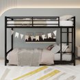 thumbnail image 4 of Harper & Bright Designs Twin Over Twin Bunk Bed with Ladder, Heavy-duty Metal Bunk Bed Frame Guardrail for Boys Girls, Black, 4 of 12
