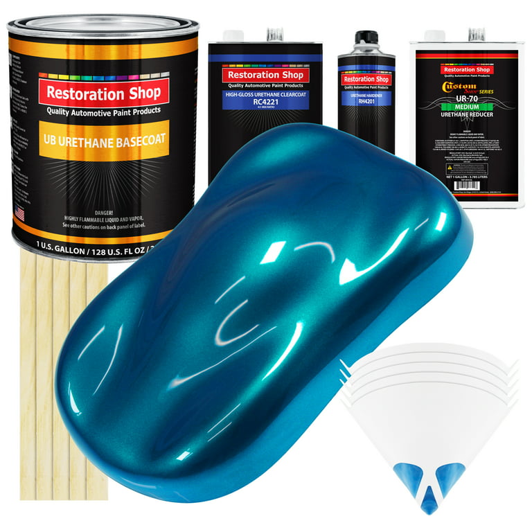 Viper Blue Pearl Gallon Urethane Basecoat Clearcoat Car Auto Paint Kit