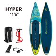 thumbnail image 1 of Aqua Marina - HYPER 11' 6" Touring Inflatable Stand up Paddle Board (Isup), 1 of 6