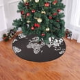 thumbnail image 2 of FMSHPON World Map in Typography Xmas Christmas Tree Skirt Stand Mat for Holiday Party Decoration Indoor Outdoor 36 inches, 2 of 3