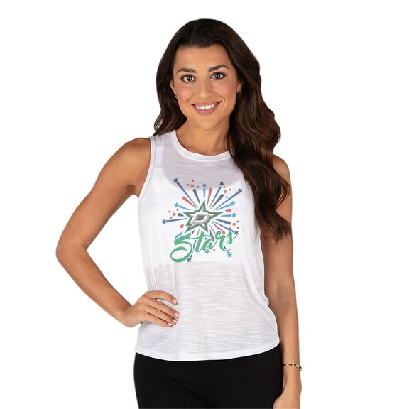 Women's Concepts Sport White Dallas Stars Infuse Knit Tank Top