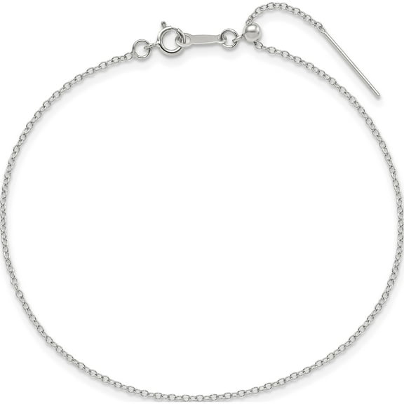 Sterling Silver Add-A-Bead 8 Cable Chain Bracelet(Length 8) - Jbsp
