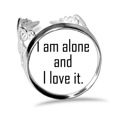 thumbnail image 1 of J'aime Ma Bague de Solitude Réglable Fiançailles de Mariage d'Amour, 1 of 3