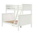 thumbnail image 1 of Linon Tilda Twin over Full Bunk Bed with Top Guard Rails in White Solid Wood, 1 of 7