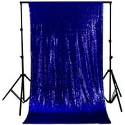 Sequin Backdrop Photography Background Curtain for Party Decoration (4FT7FT, Royal Blue)