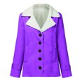 thumbnail image 6 of IROINNID Fleece Jacket for Women Winter Thermal Plush Warm Button Down Thicken Jacket Long Sleeve Outwear Coat,Purple, 6 of 6