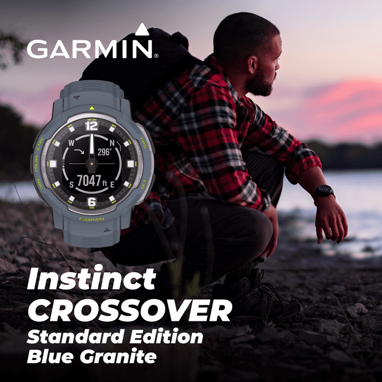 Garmin Instinct Crossover, Rugged Hybrid Smartwatch, Analog Garmin Instinct Crossover, Rugged Hybrid Smartwatch, Analog