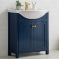 Design Element Marian 30" Single Sink Bathroom vanity in Blue with