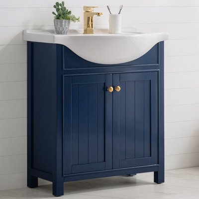 Buy Design Element Marian 30 Single Sink Bathroom Vanity In Blue Buy Design Element Marian 30 Single Sink Bathroom Vanity In Blue