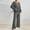 Dark Gray, variant on Homewear Petite Daily Family Textured Crewneck Pajama Fall Fashion Must Haves 2 Piece Sets Pajamas Matching Sets Satin tops and Pants Streetwear Going Out Shirt Trousers Sets Terry, Brick Red