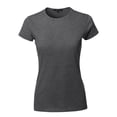 thumbnail image 2 of A2Y Women's Basic Solid Ring Spun 100% Cotton Short Sleeve Crew Neck T Shirt Tee Tops Heather Black 2XL, 2 of 3