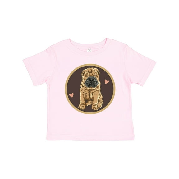 Inktastic Chinese Shar-Pei Dog Art Girls Toddler T-Shirt