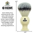 thumbnail image 3 of Kent INF Infinity Ultra-Soft Silvertex Bristles Shaving Brush Synthetic Bristles, 3 of 10