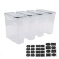 thumbnail image 1 of 4Pcs Cereal Storage Container Set, PP Airtight Food Storage Containers 2.5L for Cereal, Snacks and Sugar, 1 of 7