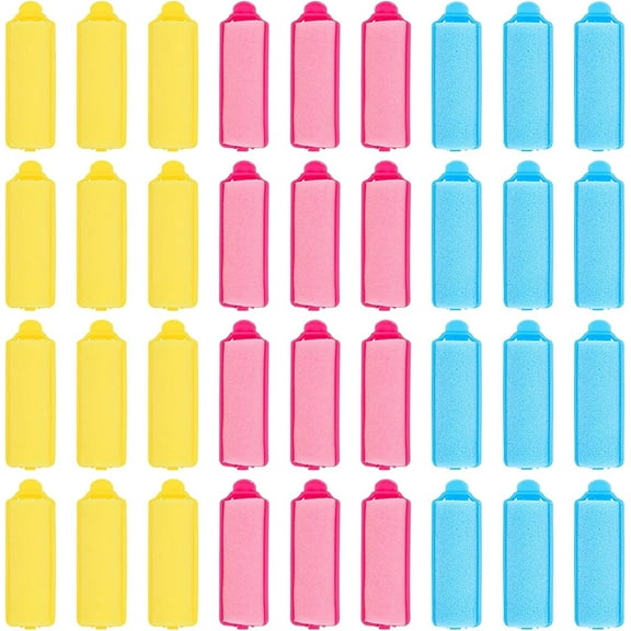 Casewin 36pcs Foam Sponge Hair Rollers Flexible Sleeping Curlers Soft Hairdressing Curlers for Women Girls Hair Styling Tools ( Random color )