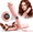 Pink, variant on Hair Straightening Brush,9-Setting Temperature Control Styling Brush, featuring a Ceramic Round Barrel—Create Voluminous Hair and Captivating Curls.