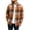A01 Orange, variant on Fall Clothes for Men Long Sleeve Plaid Shacket Heavyweight Tartan Layering Jackets Street Style Vintage Block Check Overcoat