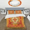 thumbnail image 2 of Designart 'Moroccan Orange Tiles Collage II' Cottage Duvet Cover Set, 2 of 4