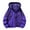Purple, variant on Rain Jacket for Men Fashion Casual Solid Color Zipper Pockets Long Sleeve Hooded Casual Coat Outwear