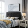 thumbnail image 2 of GDF Studio Marakesh Contemporary Fabric Upholstered Full/Queen Headboard, Black, 2 of 8