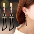 thumbnail image 2 of 2020 coreano largo declaración geométrica triángulo borla pendientes colgantes para mujer pendientes joyería de moda Oorbellen Brincos Tan Jianjun unisex, 2 of 2