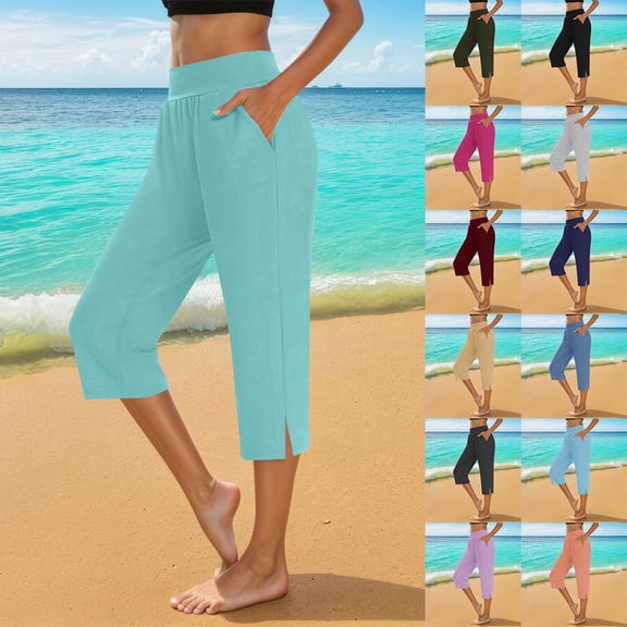 jiaxiM Dress Pants Women Petite High Waist Wide Leg Plus Size Palazzo Pants Drawstring Classic Trousers Pants for Women Women Lounge Pants Summer Spring Outfits