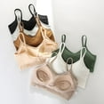 thumbnail image 2 of Womens Adjustable Spaghetti Strap Bras Scoop Neck No Underwire Seamless Yoga Workout Comfort Solid Color Sports Bra, 2 of 9